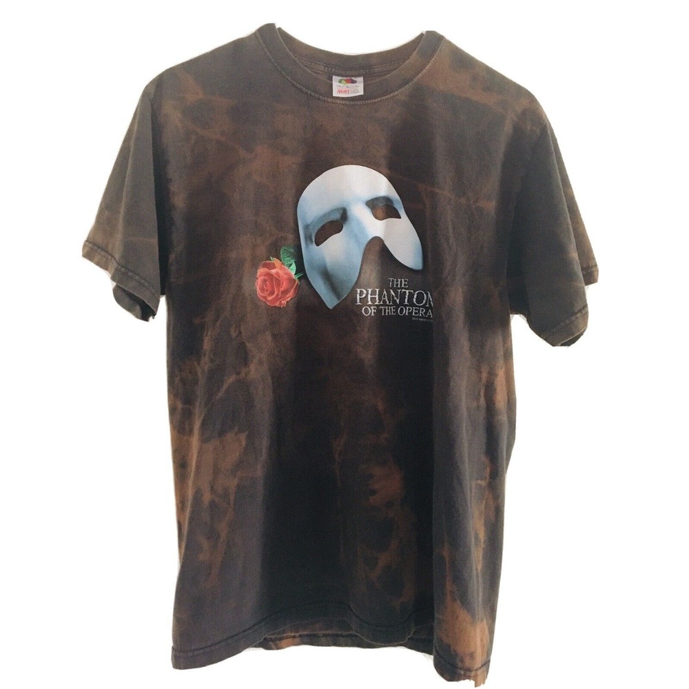 The Phantom Of The Opera T Shirt 1986 Vintage Fruit of the Loom Tag Size M Brown